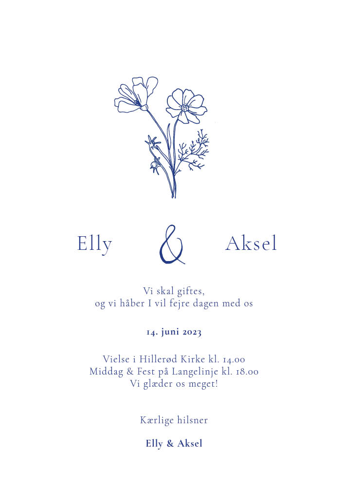 Invitationer - Elly & Aksel 